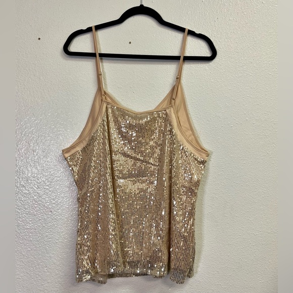 Women's Sequin Tank Top V Neck Sparkle Top Sparkly Glitter Party Halter Top - Picture 3 of 4
